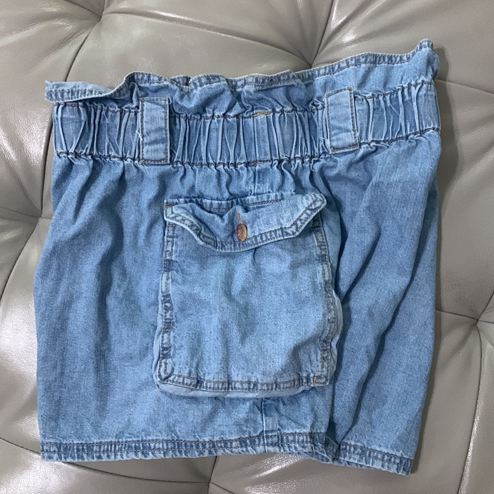 Urban outfitters high waist paper bag denim shorts - Picture 4 of 8